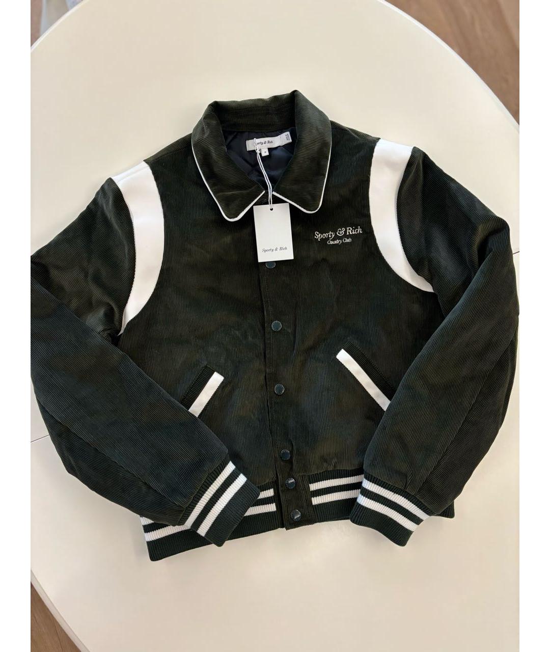 SPORTY AND RICH Хаки куртка, фото 8