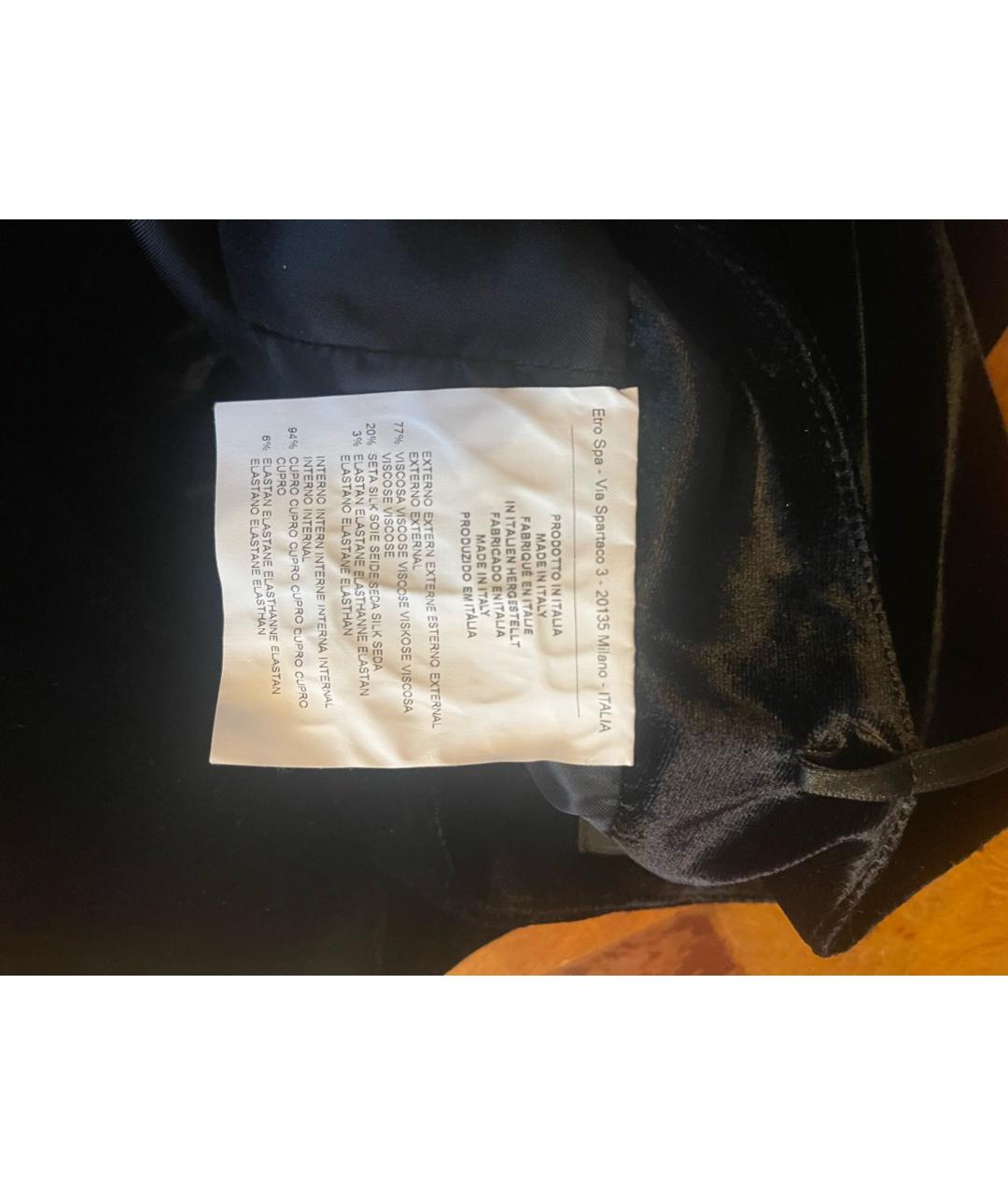 ETRO Черная вискозная юбка миди, фото 4