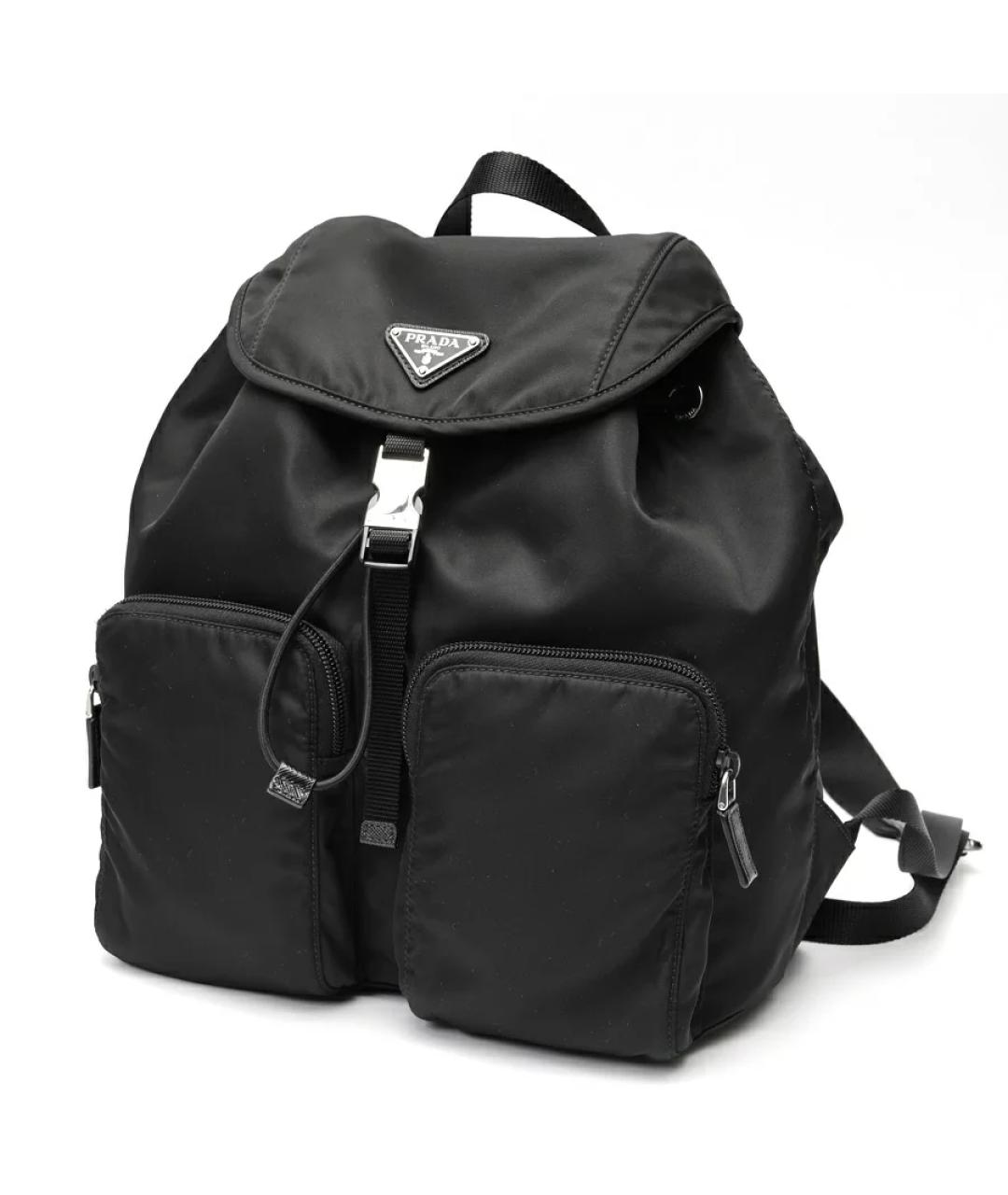 PRADA Черный синтетический рюкзак, фото 2