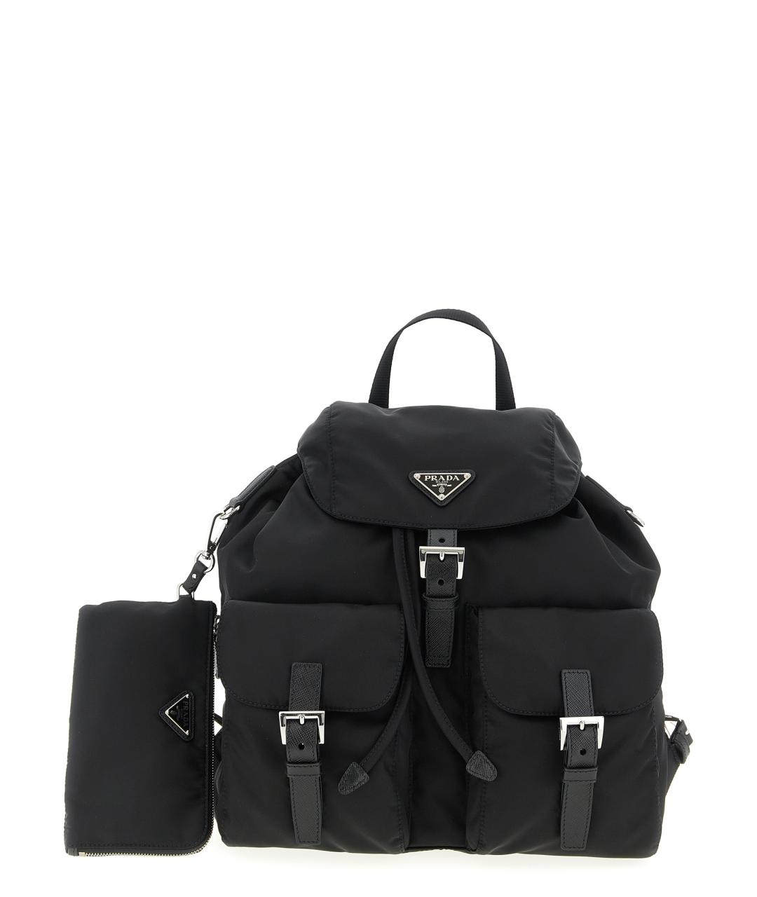 PRADA Черный синтетический рюкзак, фото 1