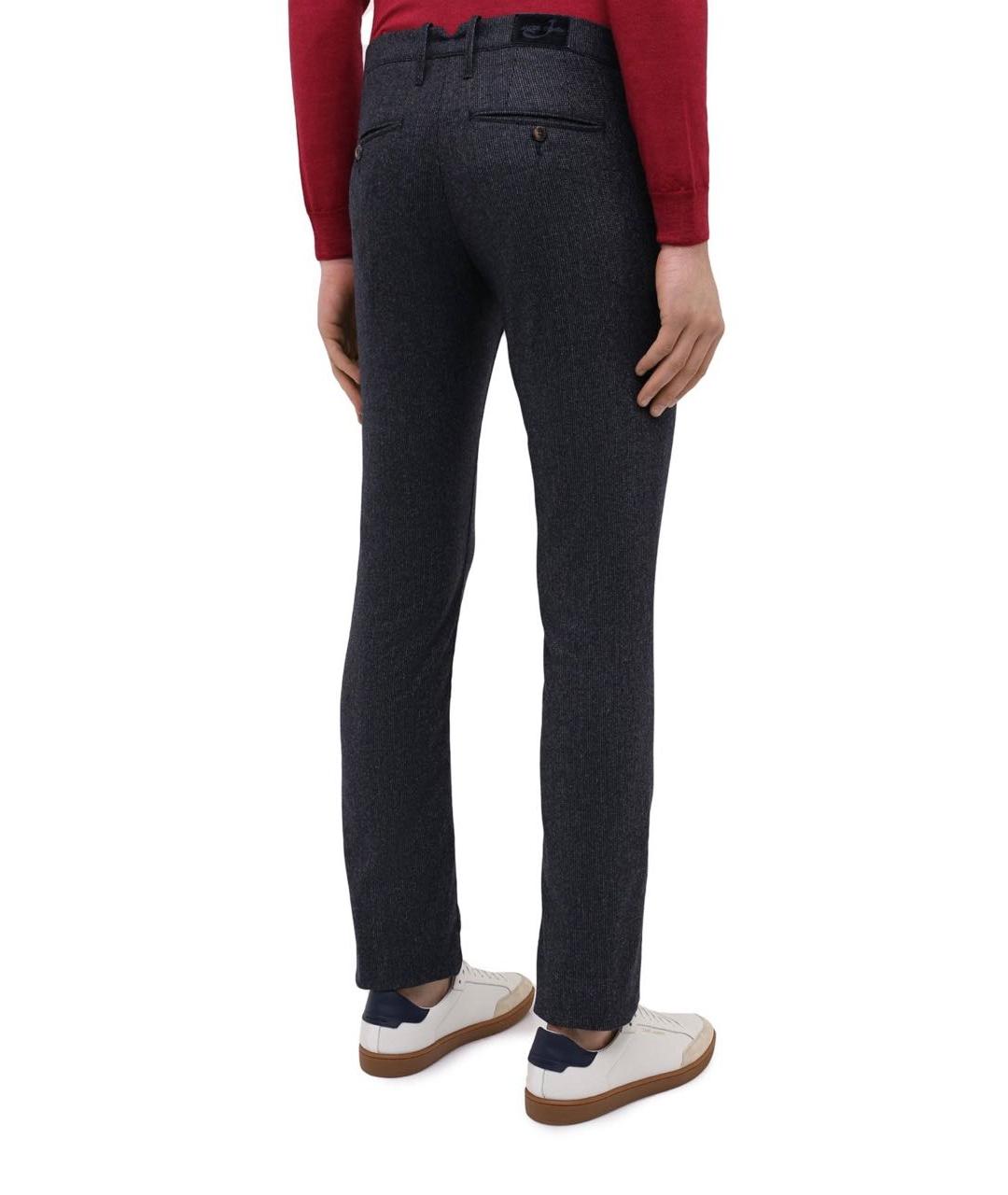 JACOB COHEN Темно-синие шерстяные повседневные брюки, фото 2