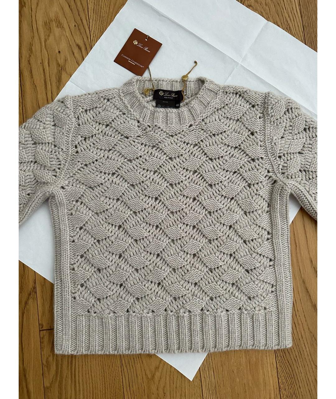 LORO PIANA Серый кашемировый джемпер / свитер, фото 2