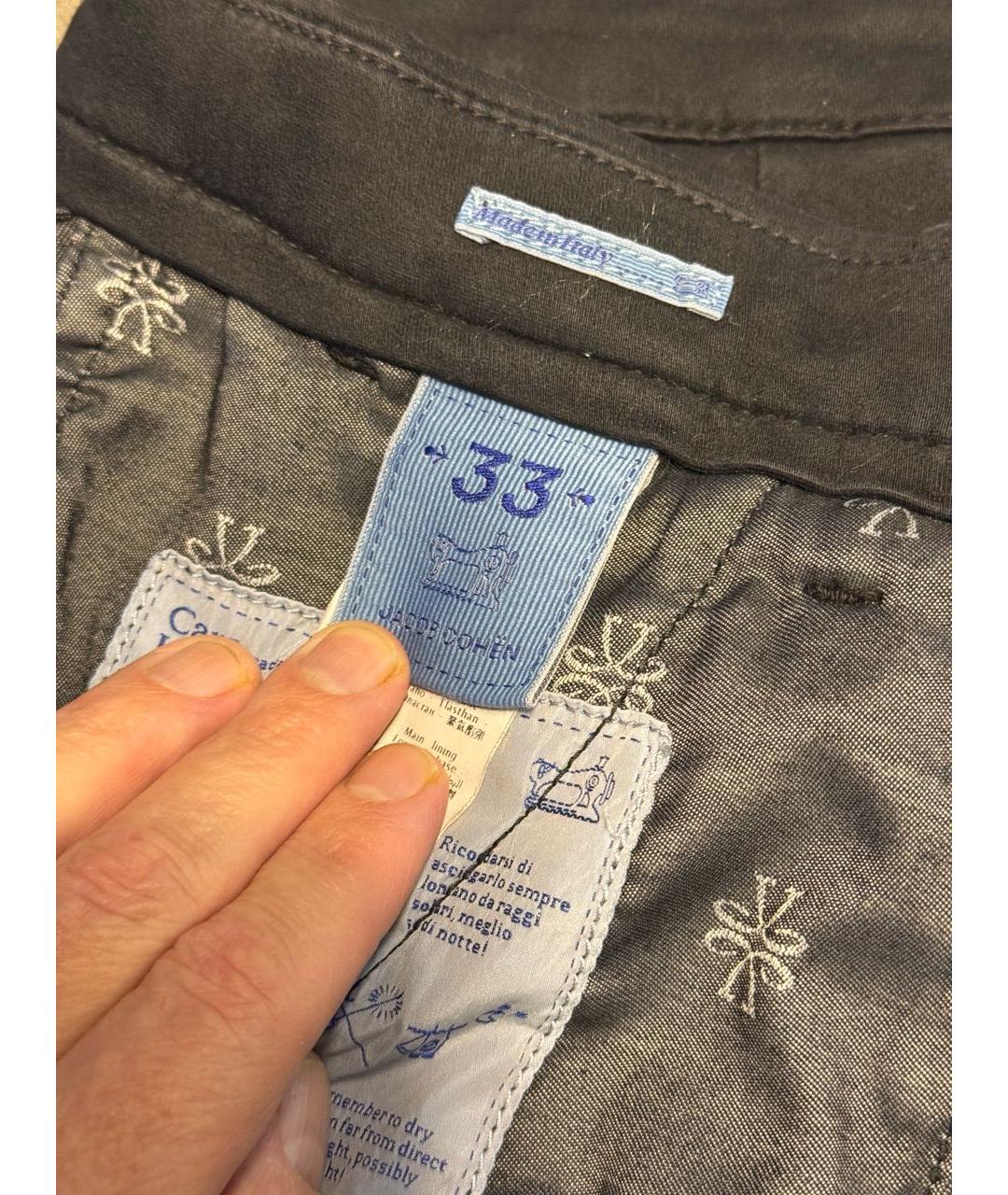 JACOB COHEN Черные твидовые брюки чинос, фото 6