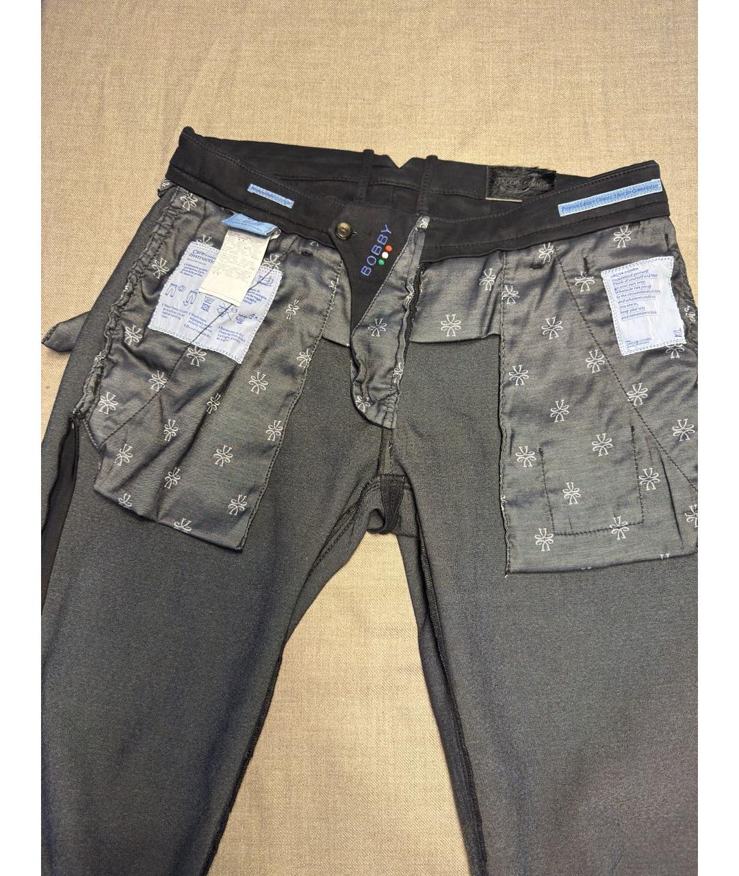 JACOB COHEN Черные твидовые брюки чинос, фото 3