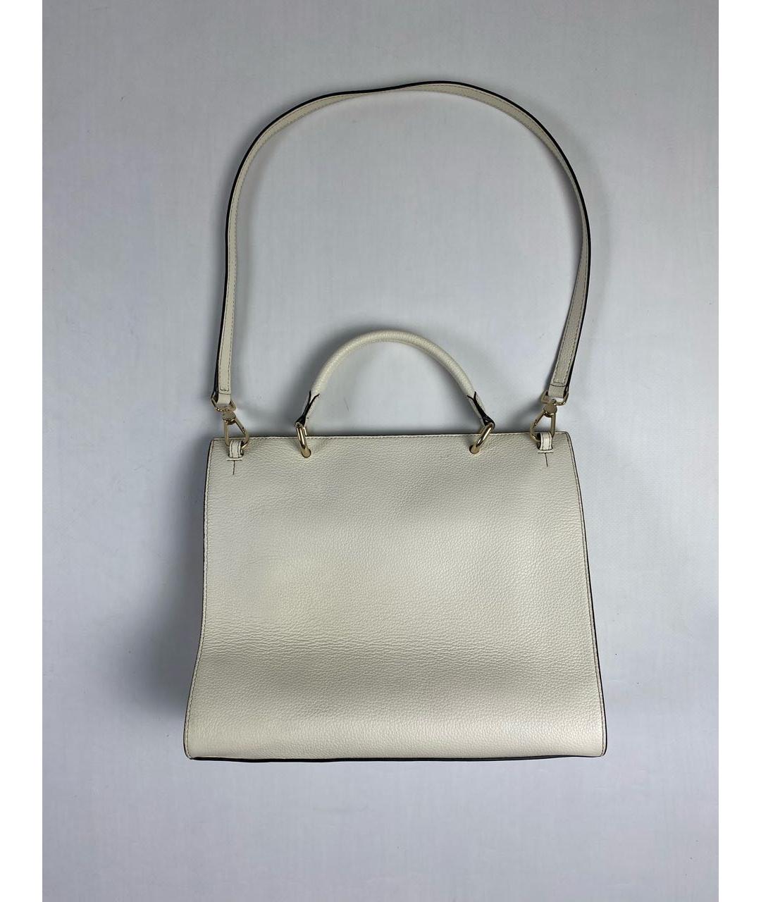 FURLA Белая кожаная сумка с короткими ручками, фото 3