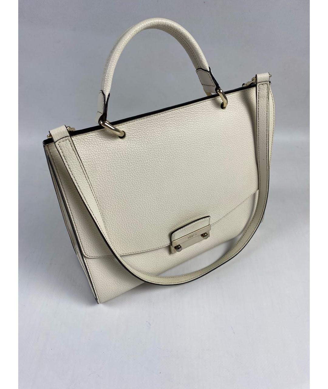 FURLA Белая кожаная сумка с короткими ручками, фото 2