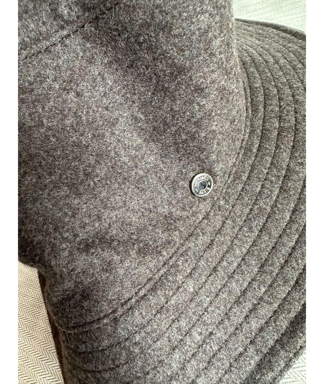 HERMES Бежевая кашемировая панама, фото 6