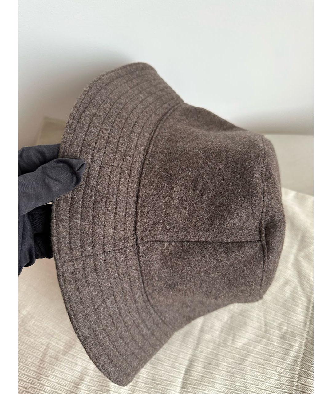 HERMES Бежевая кашемировая панама, фото 7