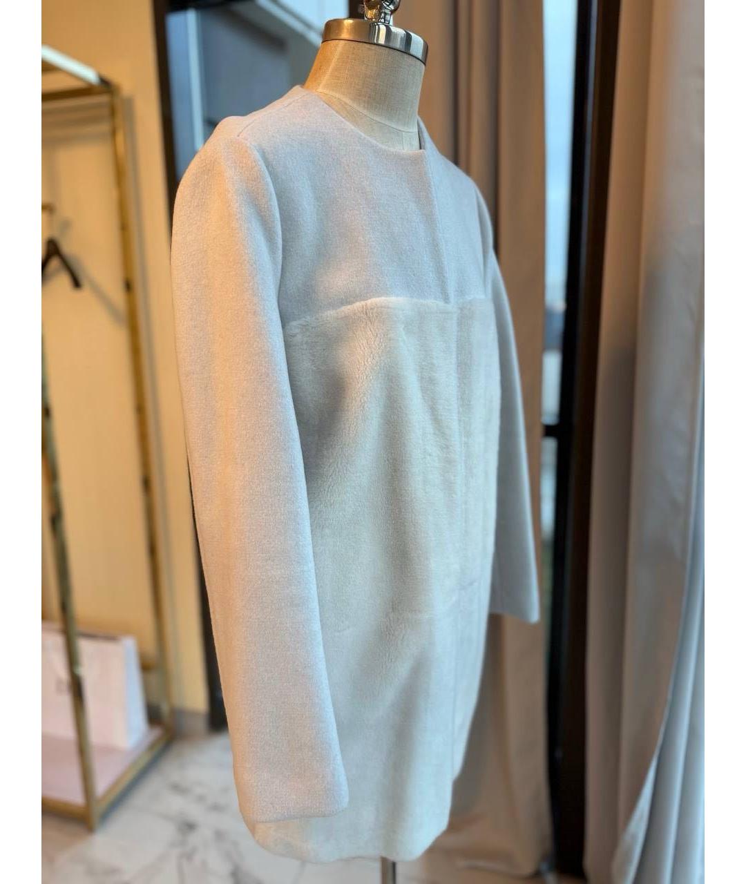 FABIANA FILIPPI Белое меховое пальто, фото 3