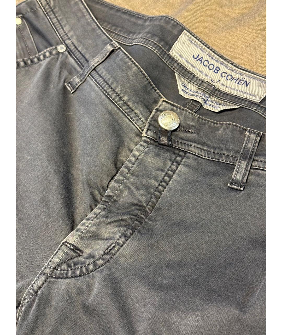 JACOB COHEN Серые хлопковые прямые джинсы, фото 5