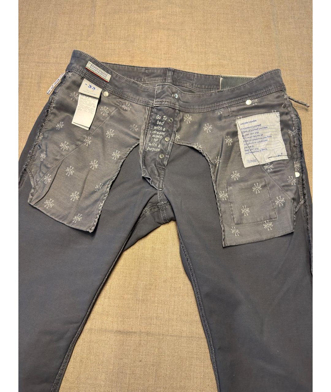 JACOB COHEN Серые хлопковые прямые джинсы, фото 3