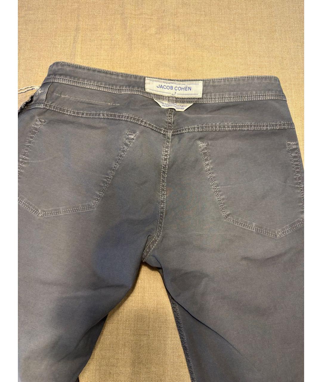 JACOB COHEN Серые хлопковые прямые джинсы, фото 4