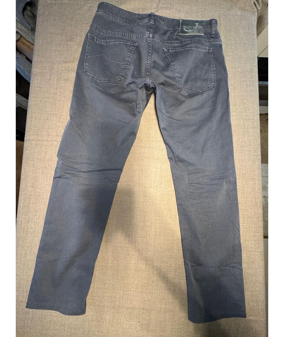 JACOB COHEN Серые хлопковые прямые джинсы, фото 2