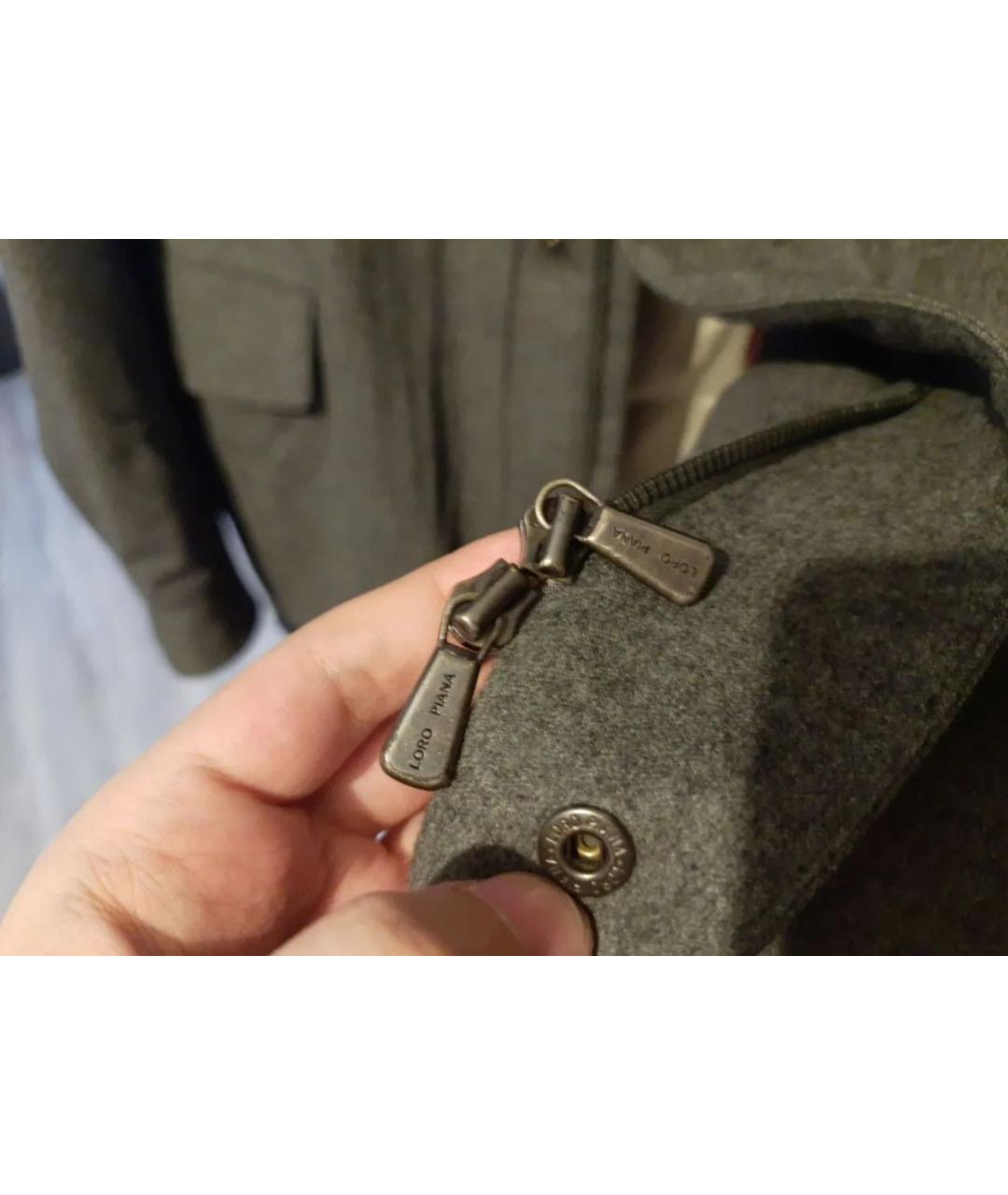 LORO PIANA Серая кашемировая куртка, фото 4
