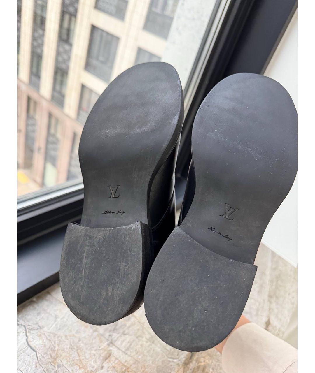 LOUIS VUITTON Черные кожаные ботинки, фото 5