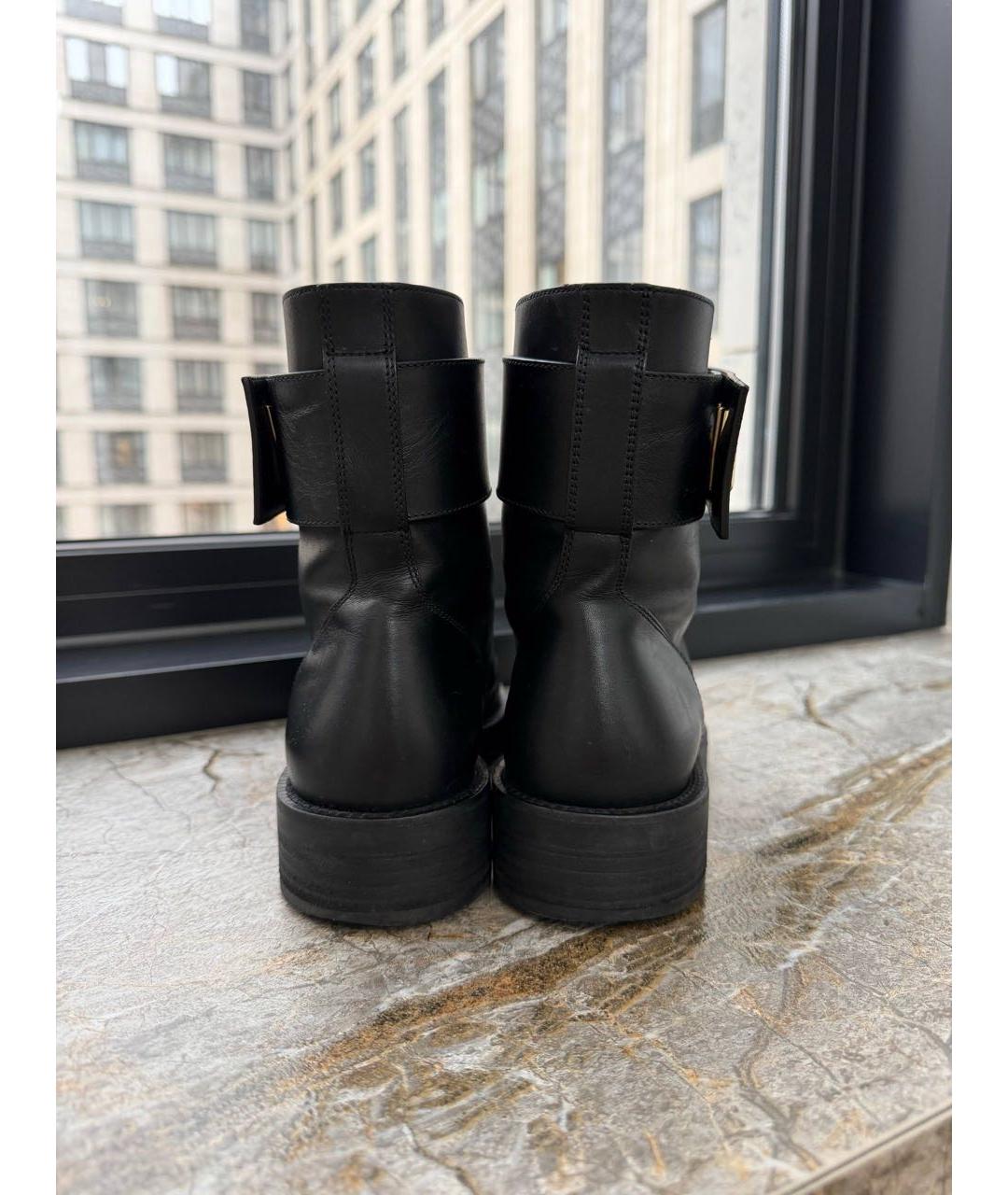 LOUIS VUITTON Черные кожаные ботинки, фото 4