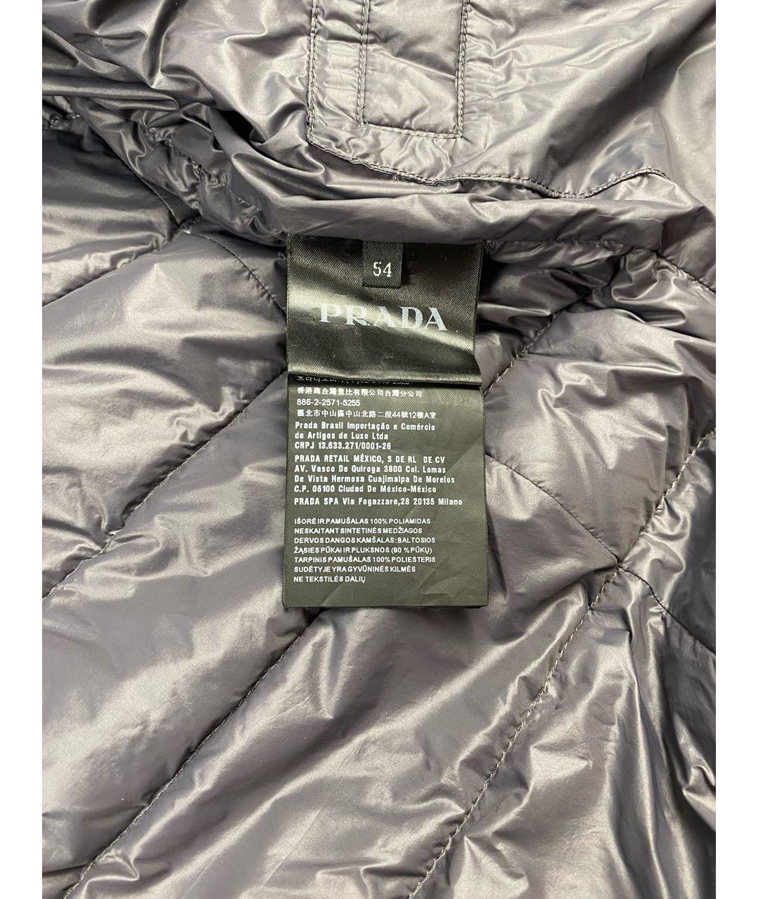 PRADA Антрацитовый пуховик, фото 5