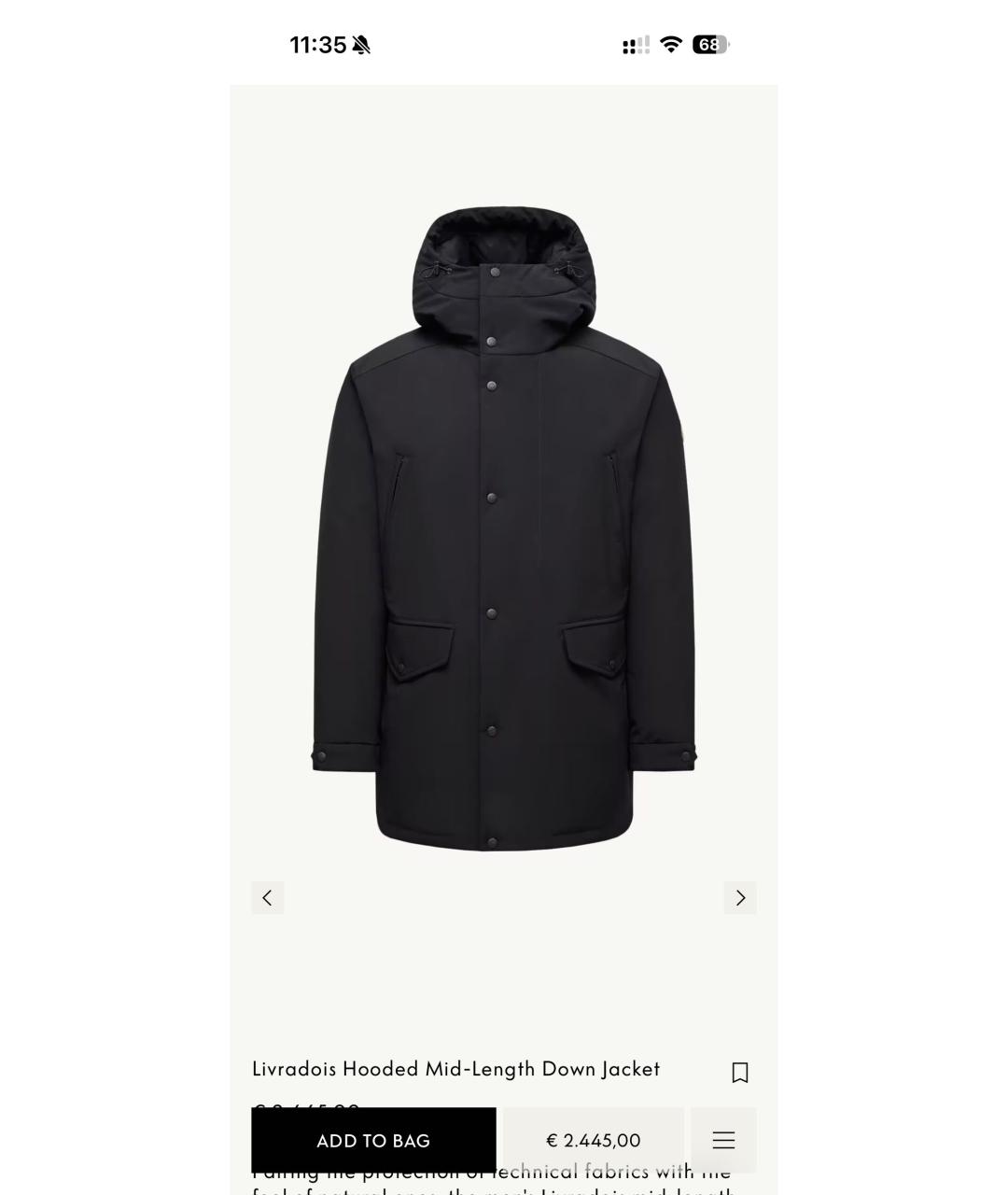 MONCLER Черный полиэстеровый пуховик, фото 9