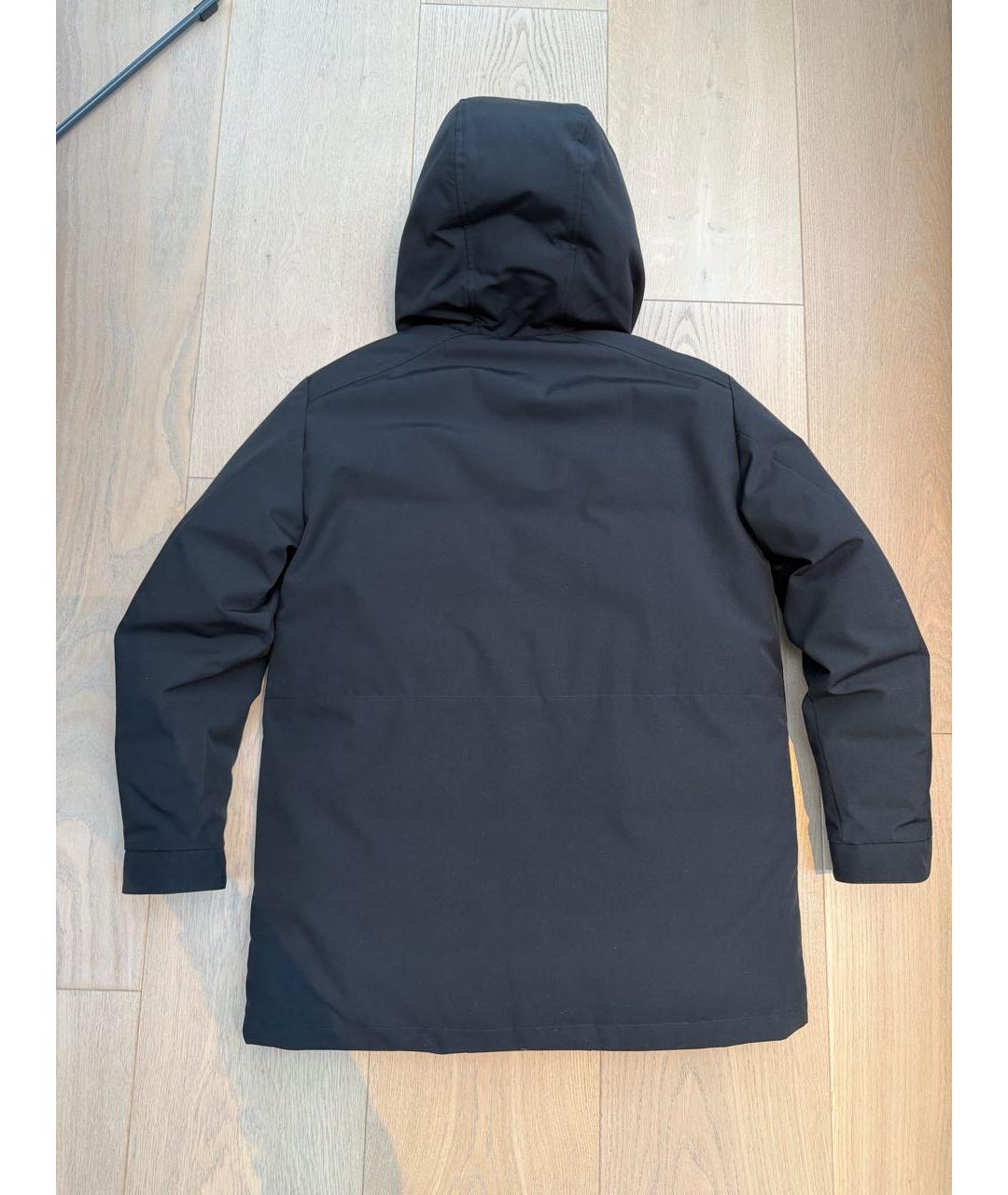 MONCLER Черный полиэстеровый пуховик, фото 7