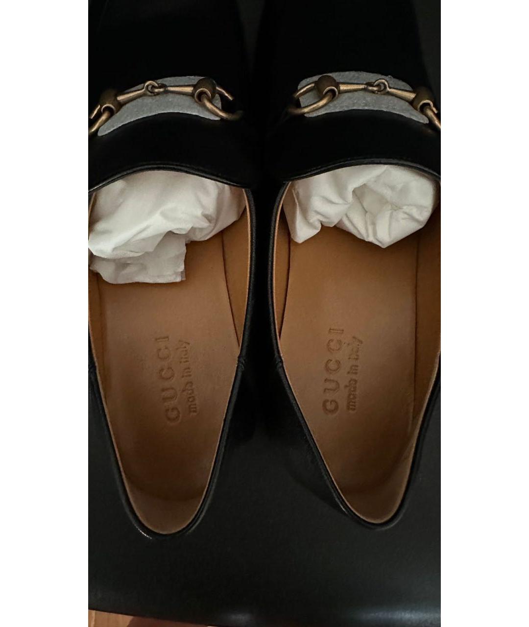 GUCCI Черные кожаные лоферы, фото 3
