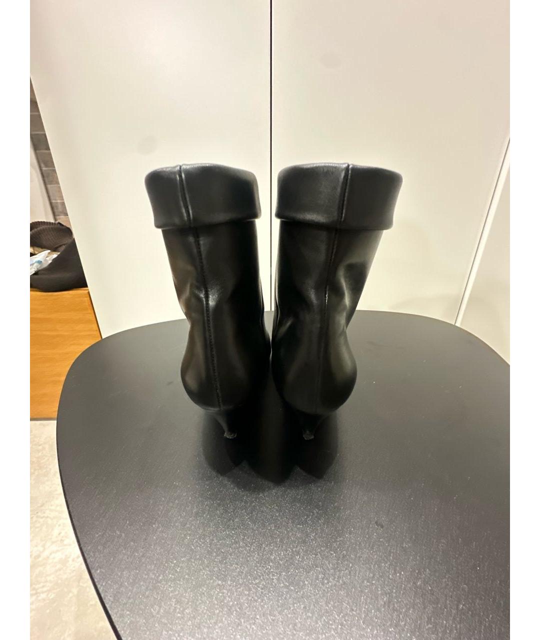 SAINT LAURENT Черные кожаные ботильоны, фото 4
