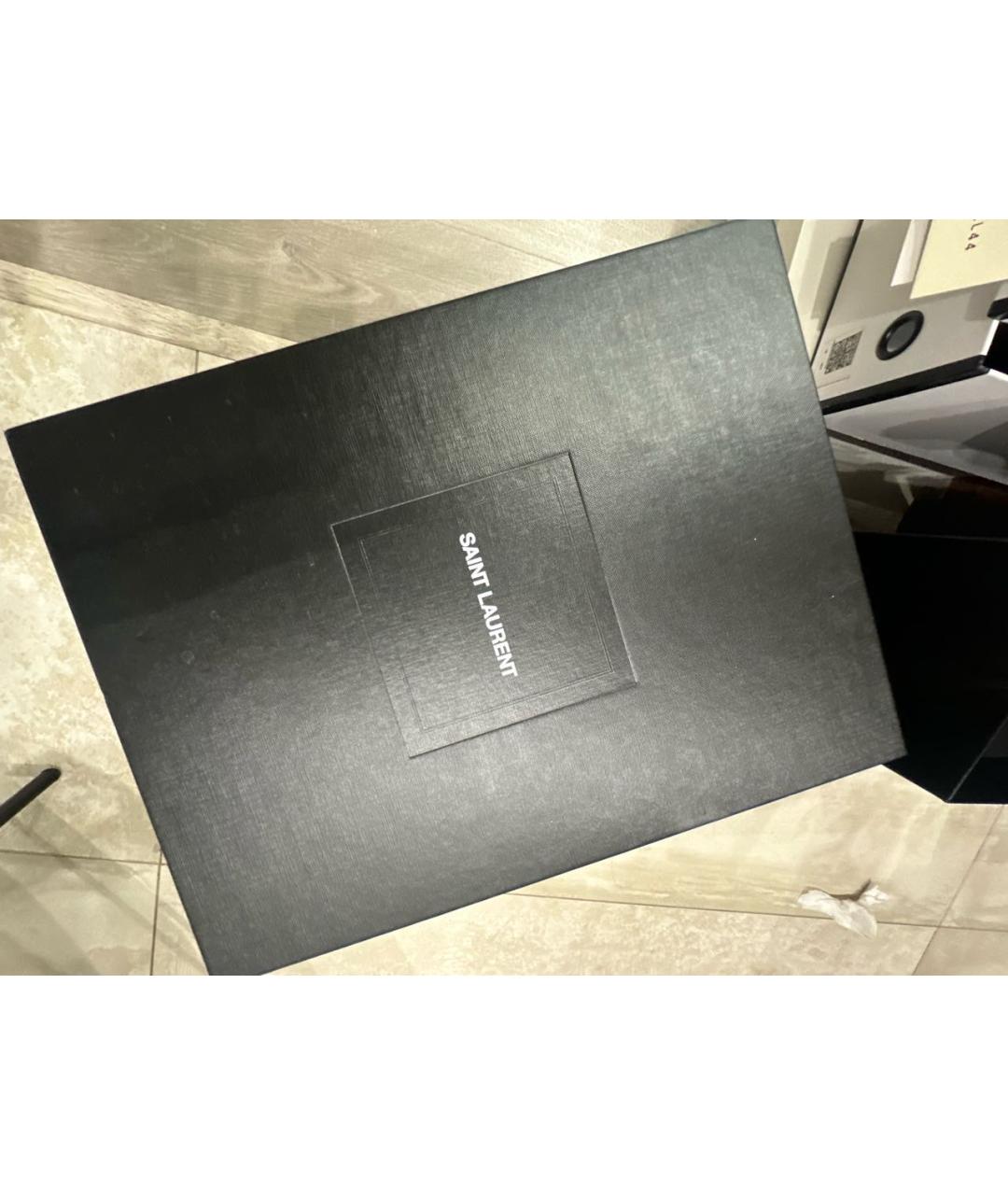 SAINT LAURENT Черные кожаные ботильоны, фото 5