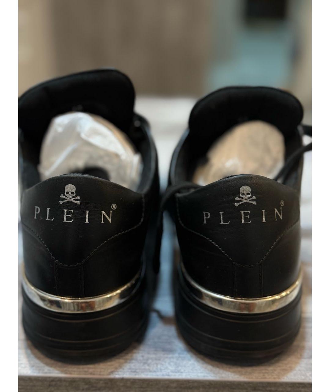 PATEK PHILIPPE Черные кожаные низкие кроссовки / кеды, фото 4