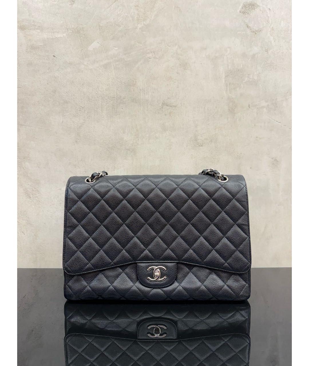 CHANEL Черная кожаная сумка тоут, фото 9