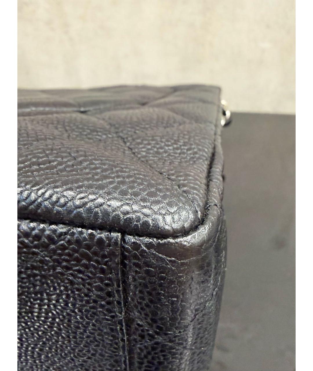 CHANEL Черная кожаная сумка тоут, фото 7