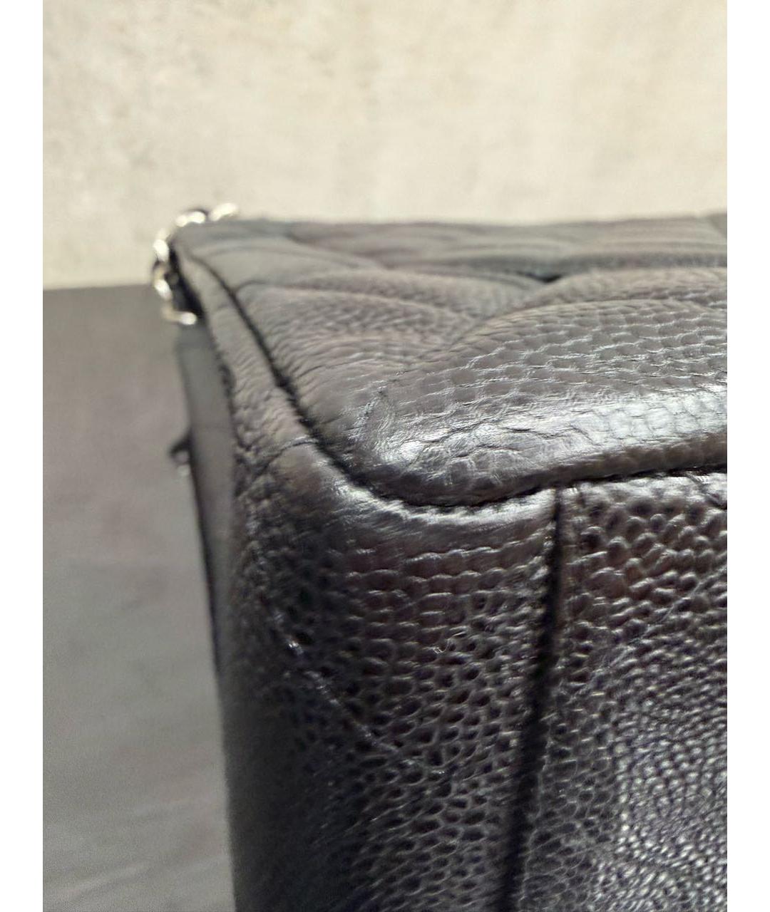 CHANEL Черная кожаная сумка тоут, фото 8