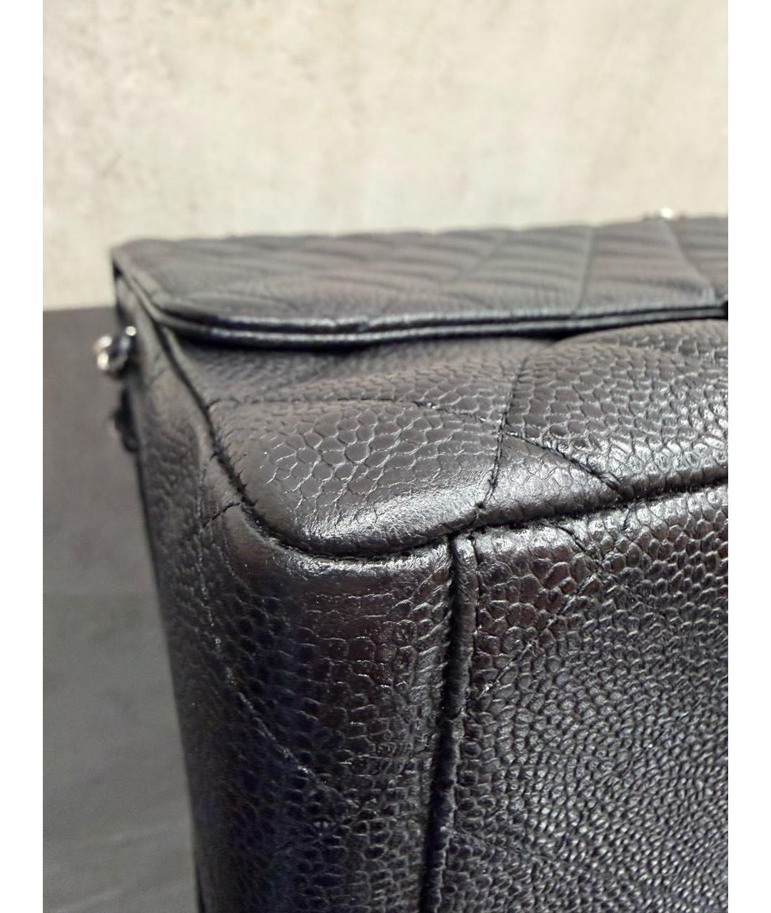 CHANEL Черная кожаная сумка тоут, фото 6