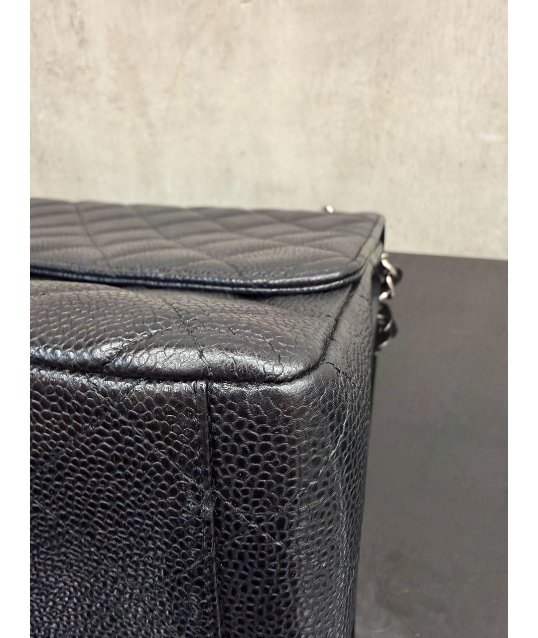 CHANEL Черная кожаная сумка тоут, фото 5