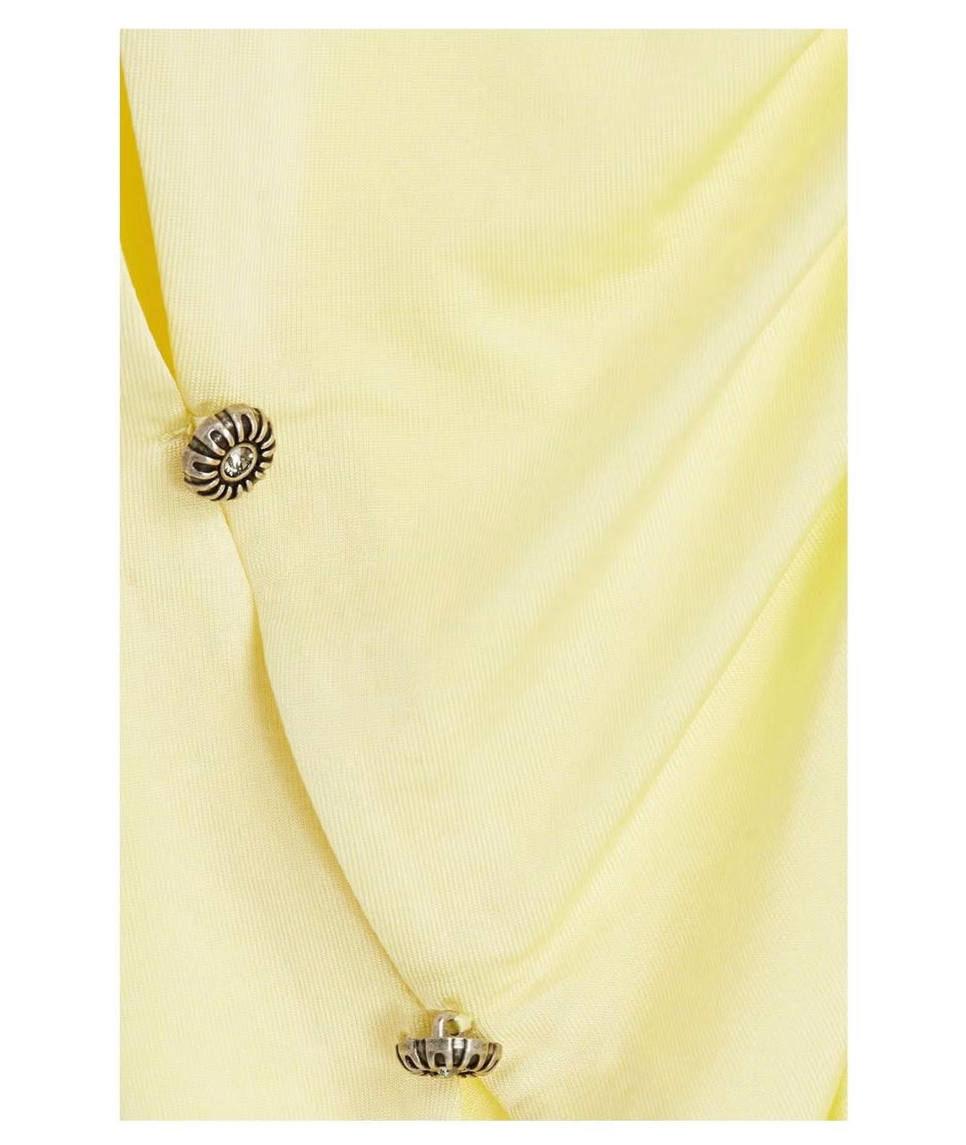 ACNE STUDIOS Желтые ацетатные леггинсы и велосипедки, фото 2