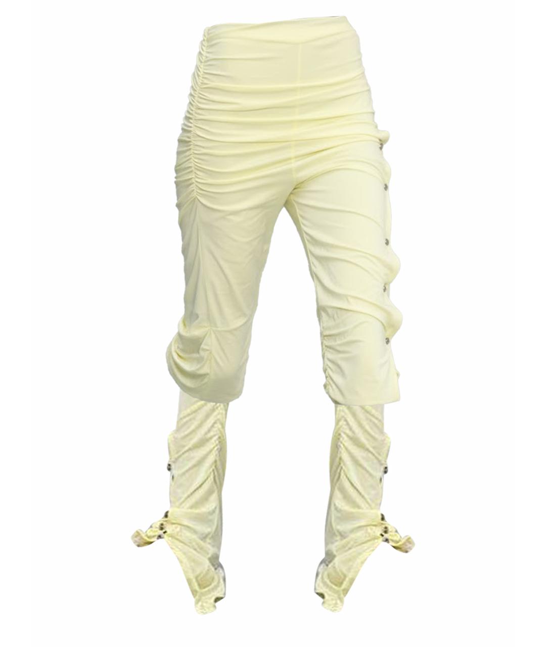 ACNE STUDIOS Желтые ацетатные леггинсы и велосипедки, фото 1