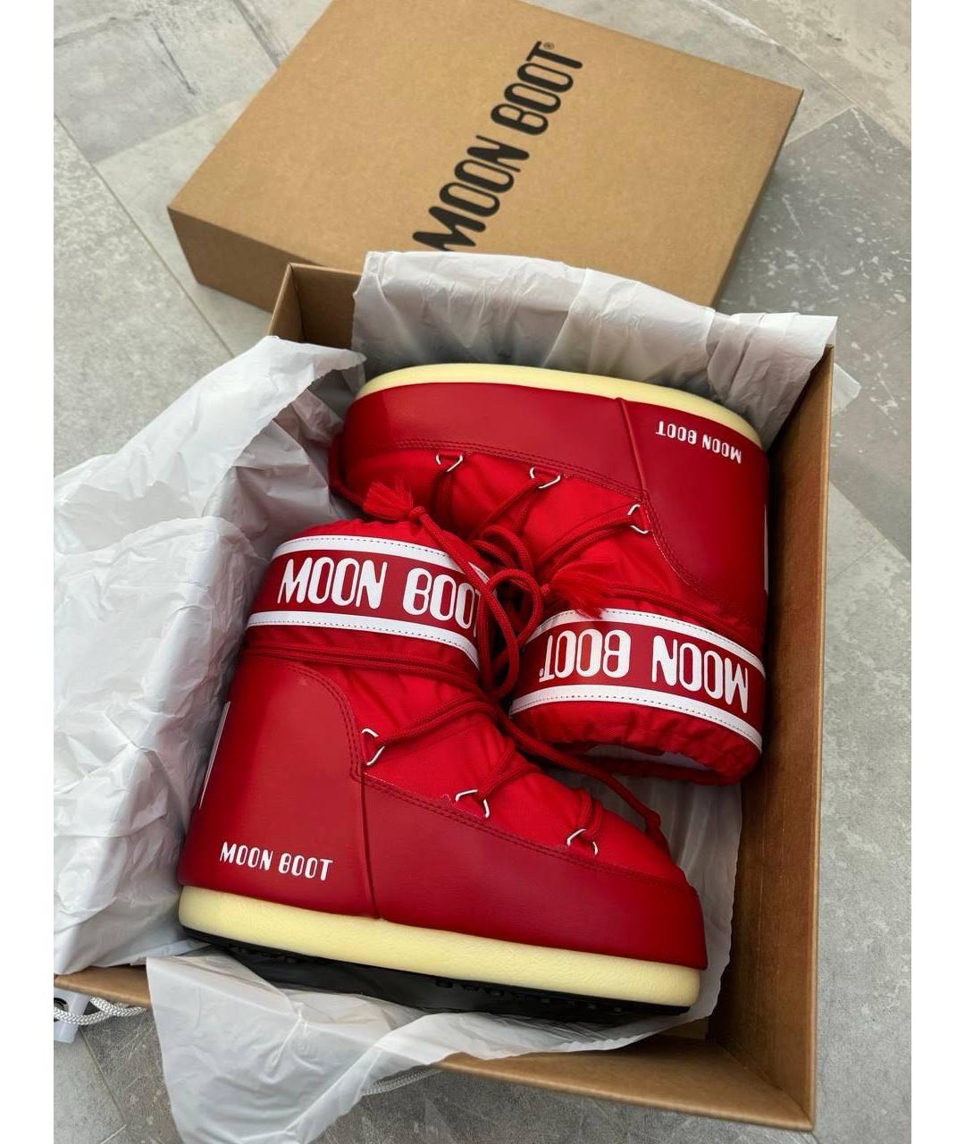 MOON BOOT Красные ботинки, фото 4