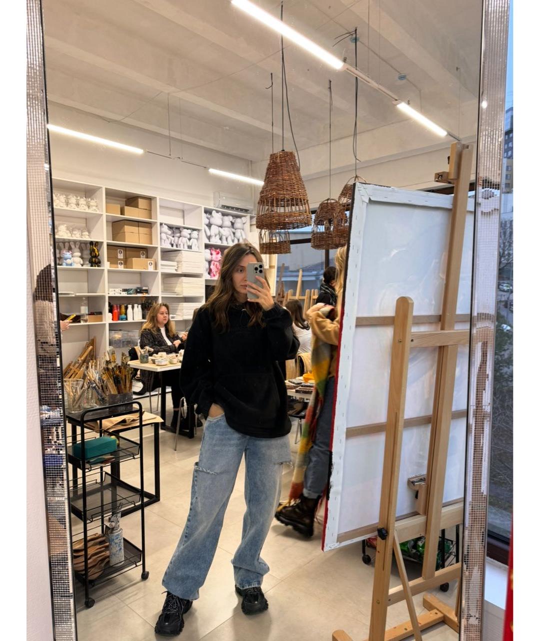 MAISON MARGIELA Голубые хлопковые прямые джинсы, фото 5