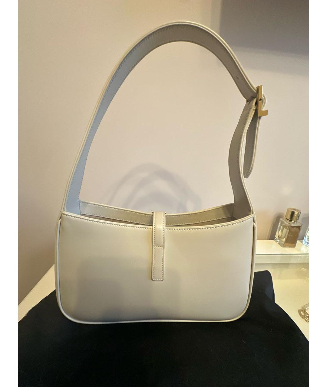 SAINT LAURENT Бежевая кожаная сумка тоут, фото 3