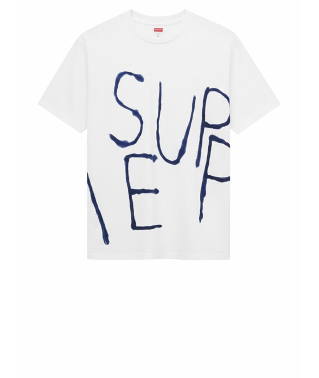SUPREME Белая хлопковая футболка, фото 7