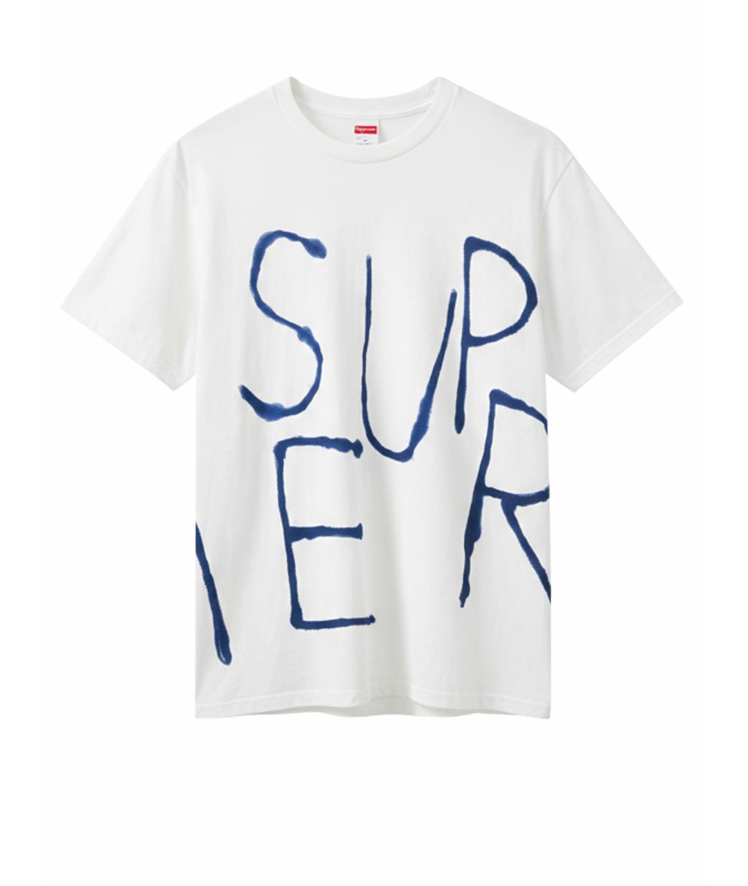 SUPREME Белая хлопковая футболка, фото 1