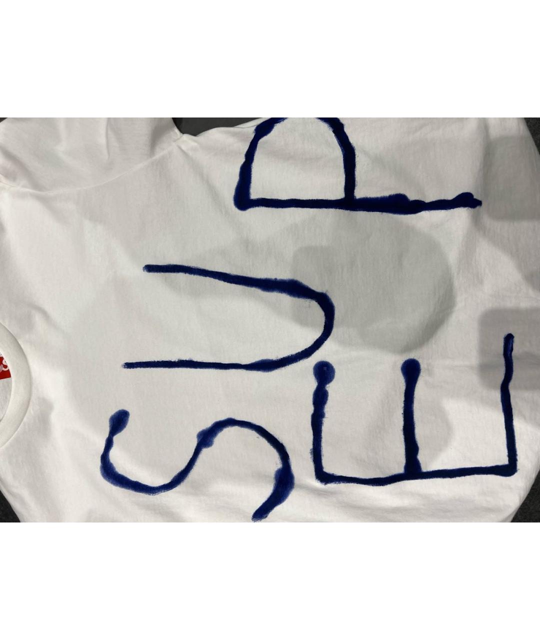 SUPREME Белая хлопковая футболка, фото 4