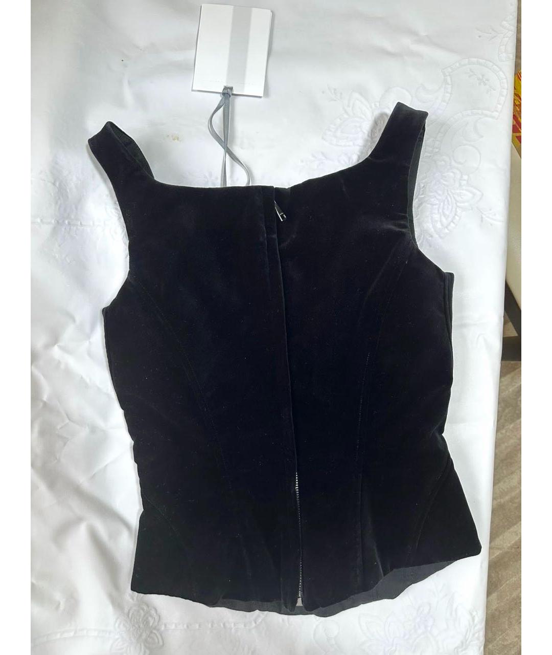 MAX MARA Черный бархатный корсет, фото 3