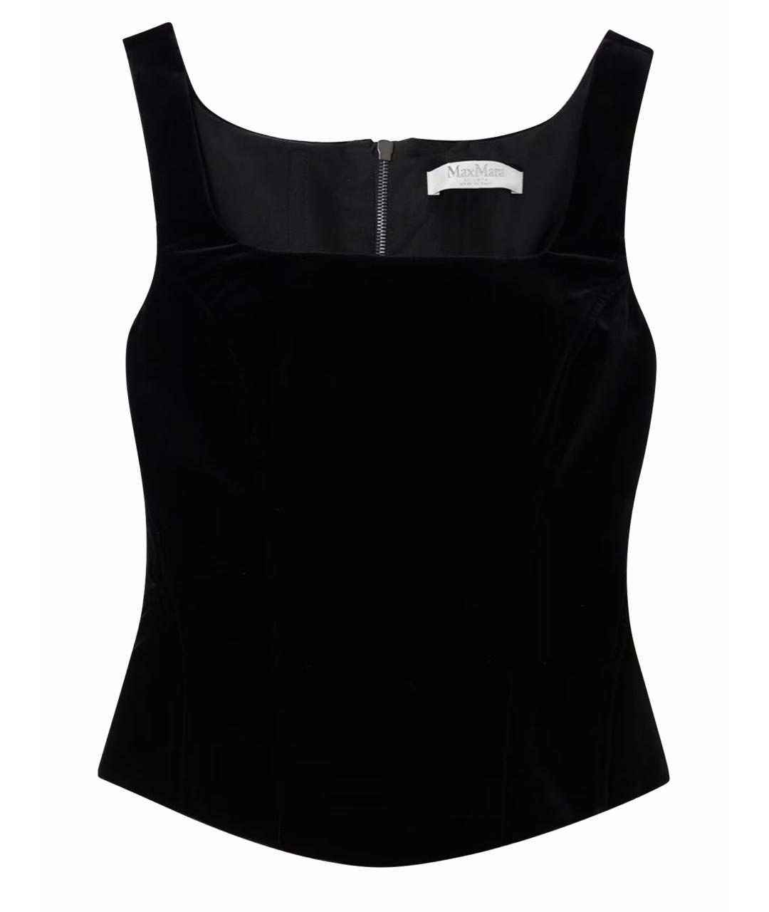 MAX MARA Черный бархатный корсет, фото 5