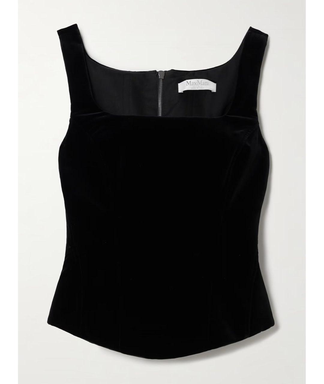 MAX MARA Черный бархатный корсет, фото 4