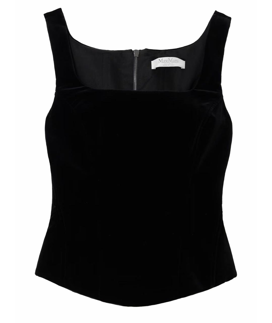 MAX MARA Черный бархатный корсет, фото 1