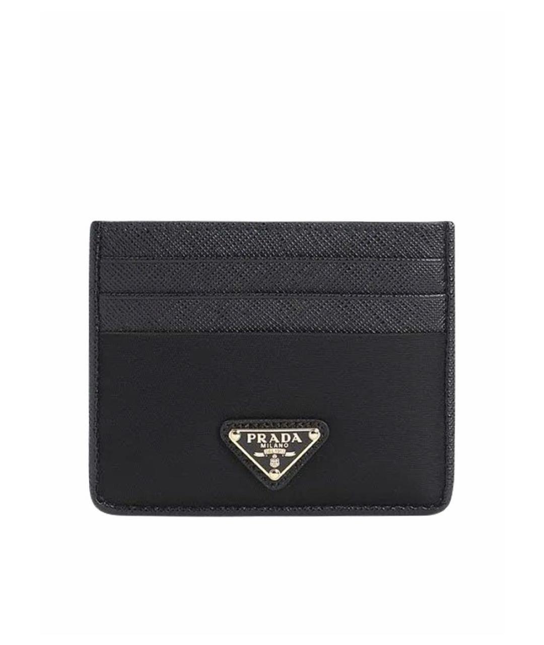 PRADA Черная кожаная визитница, фото 1