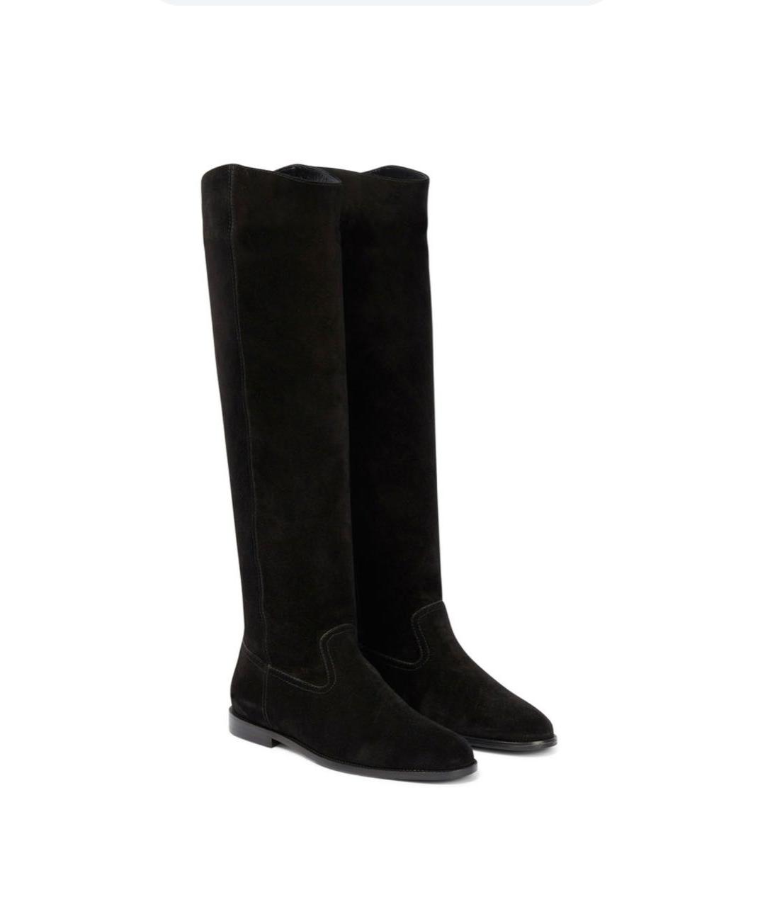 JIMMY CHOO Черные замшевые ботфорты, фото 9