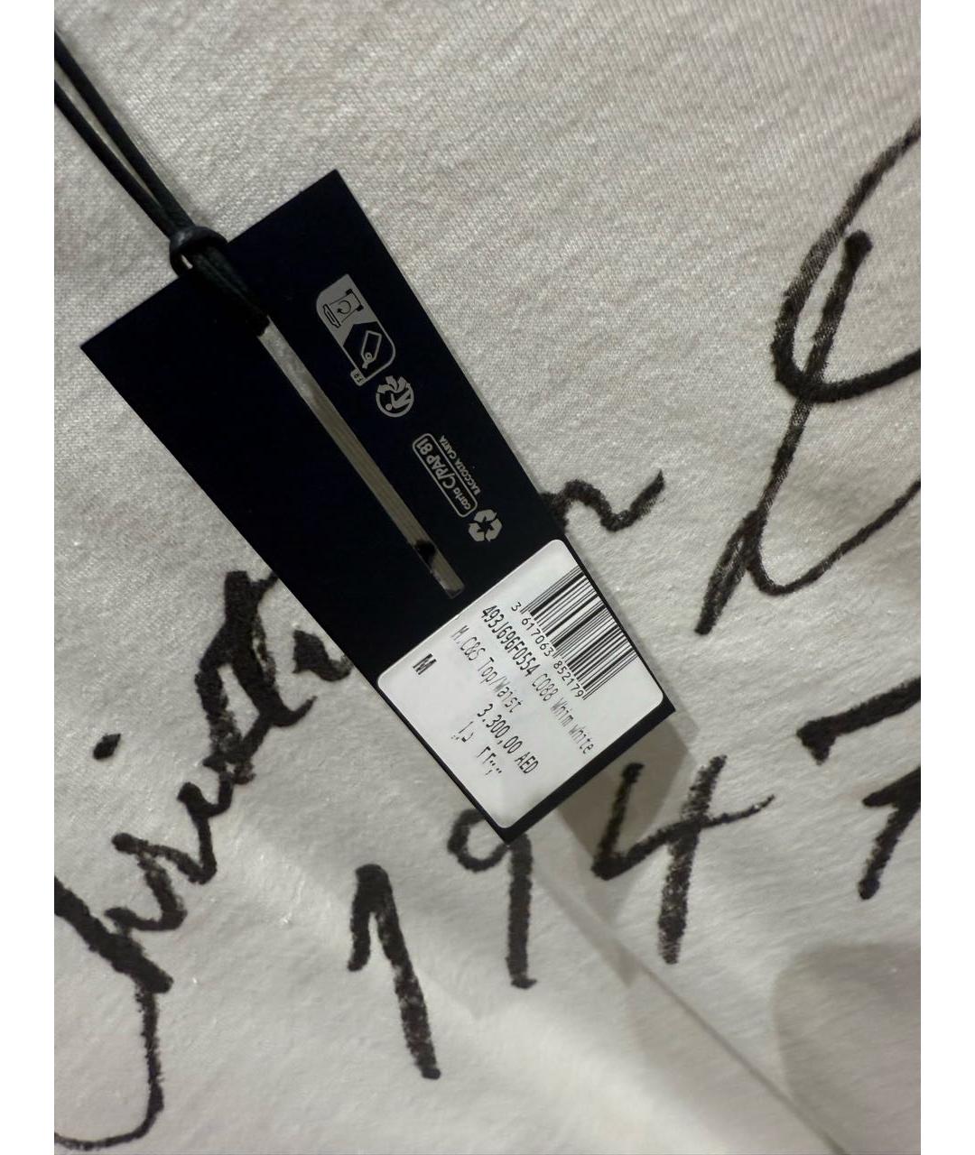 CHRISTIAN DIOR Белая хлопковая футболка, фото 4