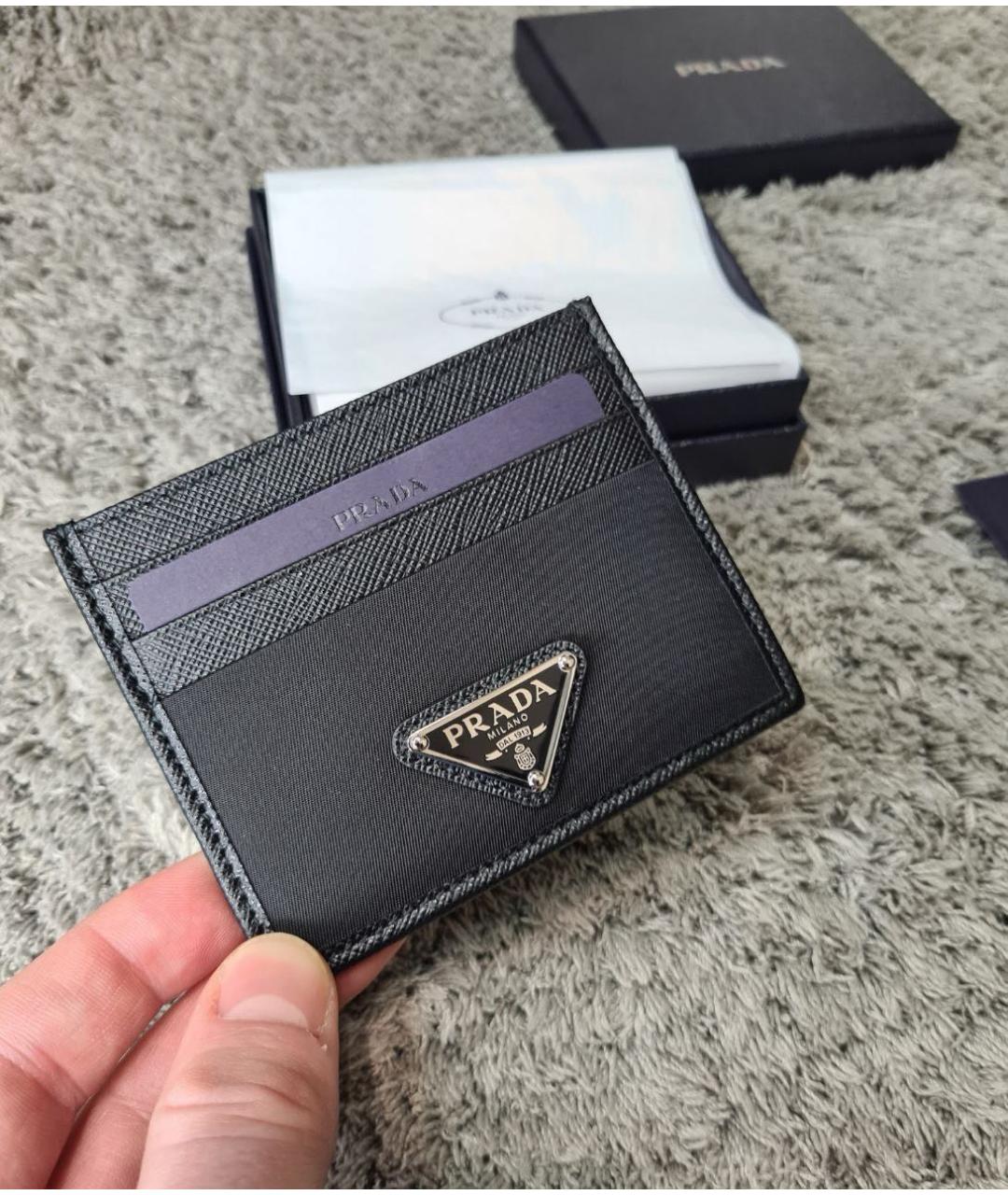 PRADA Черный кожаный кардхолдер, фото 5