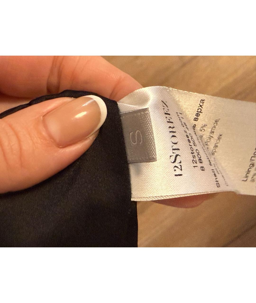 12 STOREEZ Черное полиамидовое вечернее платье, фото 3