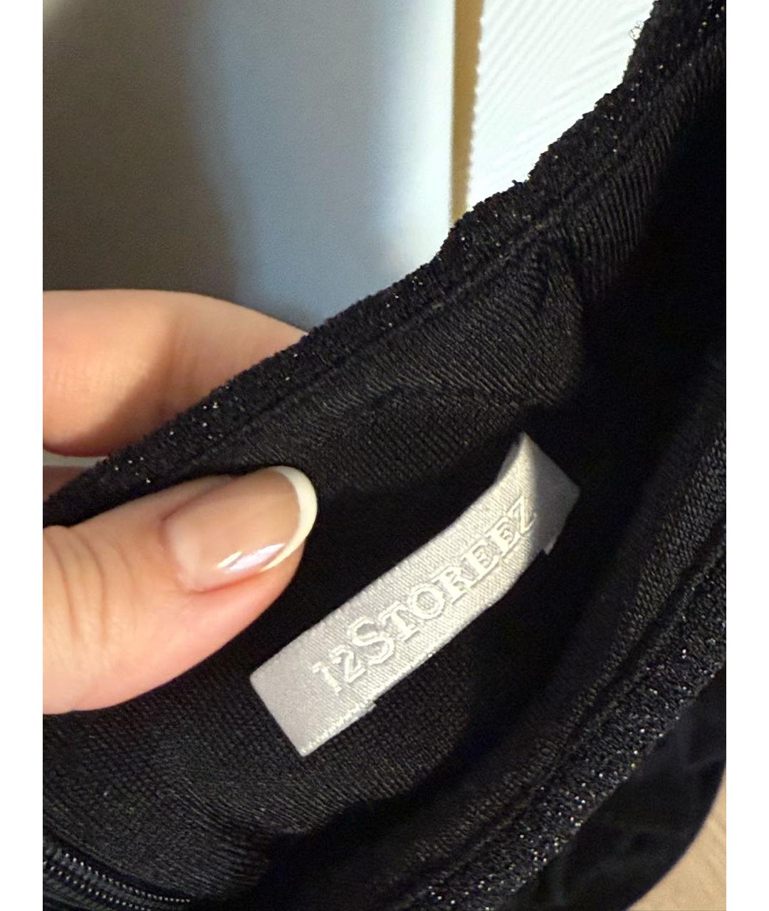 12 STOREEZ Черное полиамидовое вечернее платье, фото 4